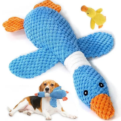 Pet Plush Toy Dog Calming Duck Companion Sleeping Duck Toys Chew Toy Durable Squeaky for Puppy Pet Teeth Cleaning Chew Pet Toy