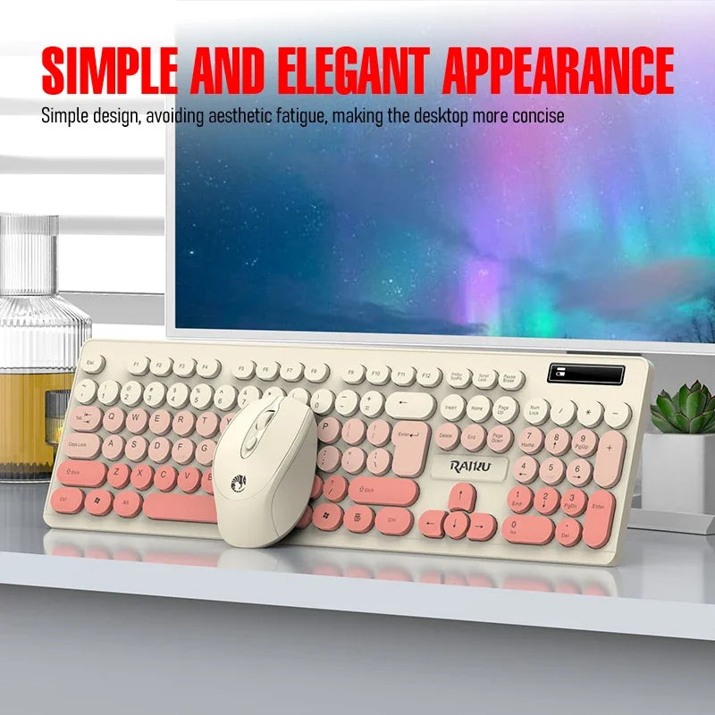 R901 Wireless Keyboard and Mouse Set 2.4GHz Wireless Keyboard with Silent Mouse Set Laptop Keyboard and Mouse Set