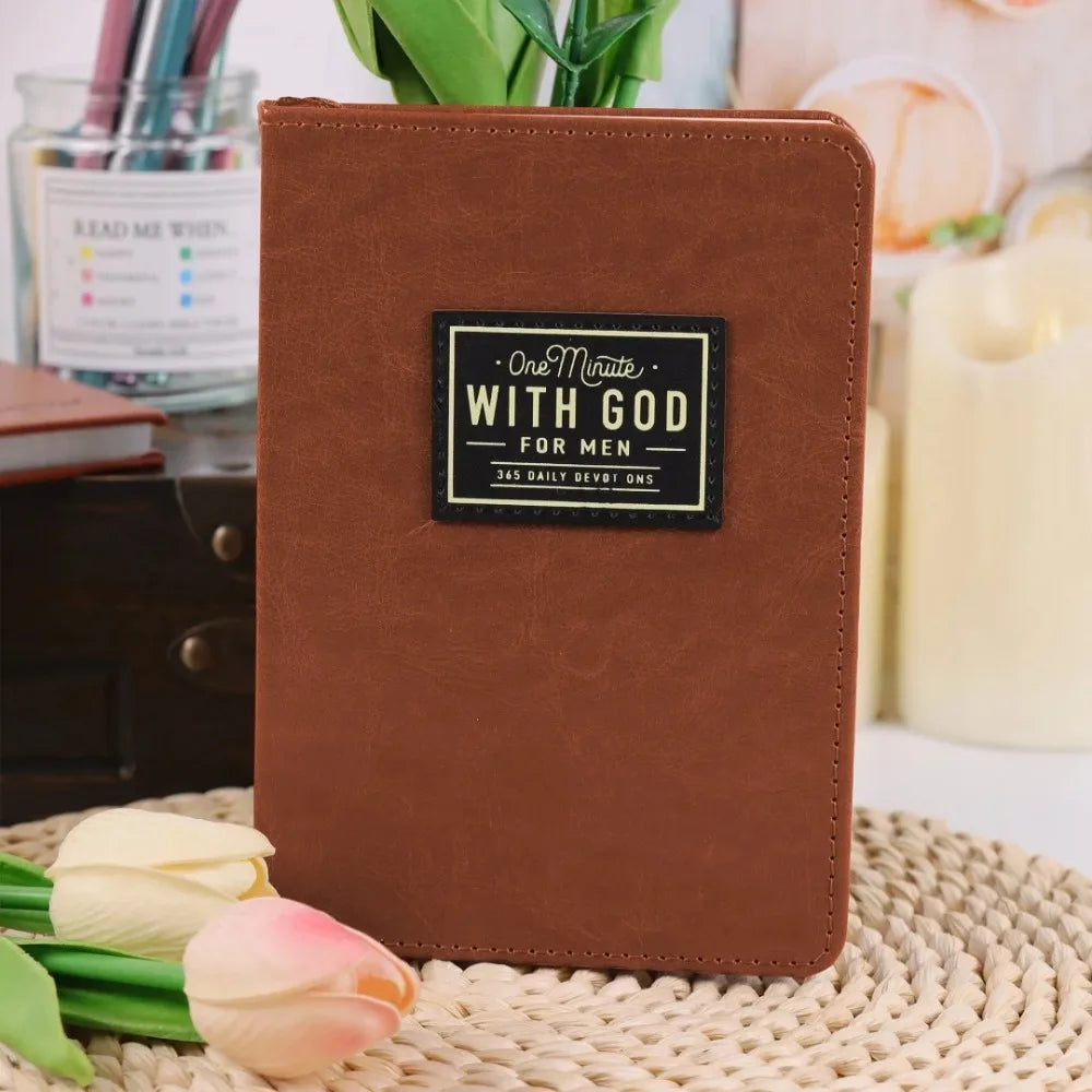 Vintage Brown Journal Notebook, Faux Leather Hardcover Daily Diary for Men & Women, 365 Days Personal Planner for Writing