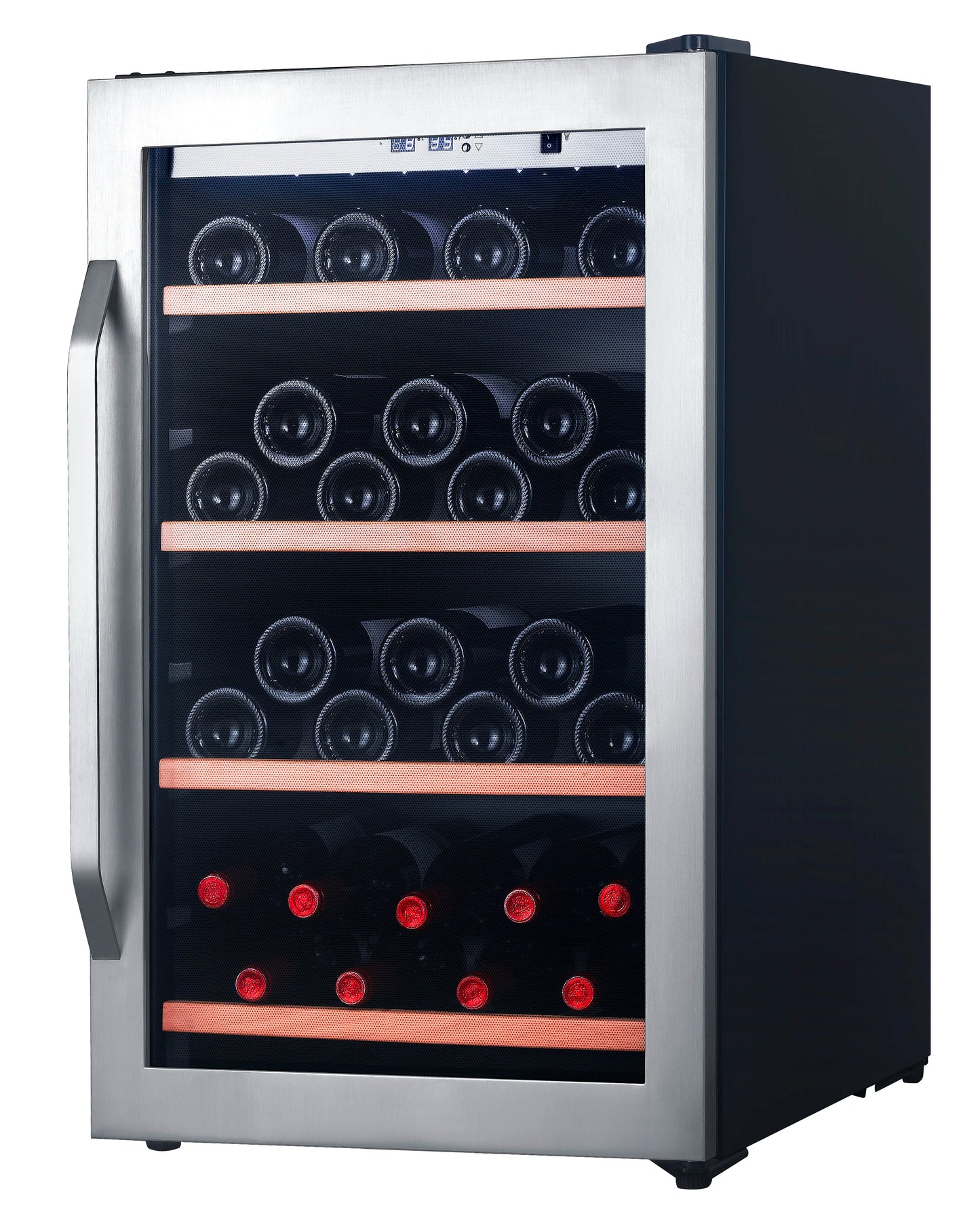 Airo ODM JG32B  Single Zone Glass-Front Elite Wine Cooler Touch-Controlled Thermoelectric Freestanding Wine Cooler