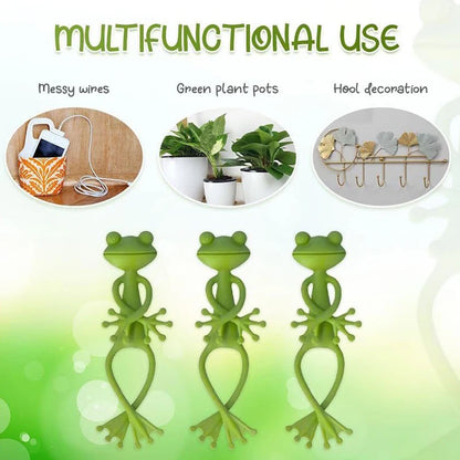 1/3/5PCS Green Frog Shaped Plant Clips DIY Flowers Vines Stem Holder Rack Gardening Gadgets Support for Plants Home Supplies ZYF