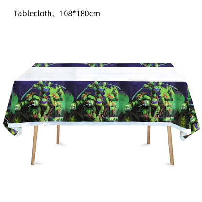 Cartoon Turtles Birthday Party Decorations Tableware Tablecloth Cup Plate Bag Napkins Balloon Baby Shower Turtles Party Favors