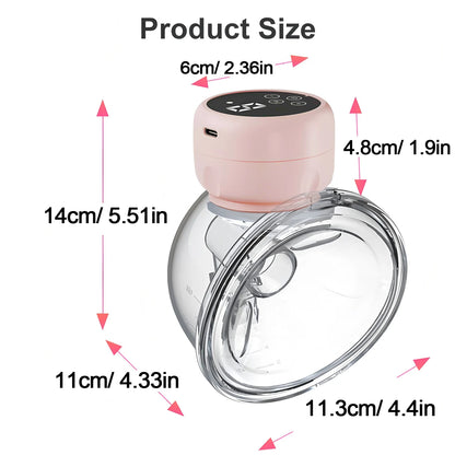 1PCS Portable Wearable Electric Breast Pump Hands-Free Comfortable Milk Extractor Collector for Nursing Mothers