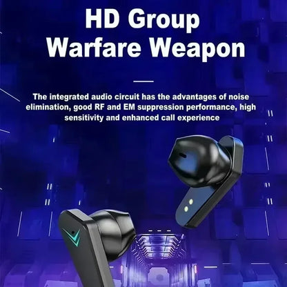 TWS Gaming Earbuds Wireless Bluetooth Earphones With Mic Bass Audio Sound Positioning 9D Stereo Music HiFi Headset For phones