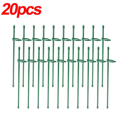20/5PCS Plant Support Rods Adjustable Plant Stake Orchid Sticks With Clip Flowers Plants Vine Stand Holder Garden Stakes Pole