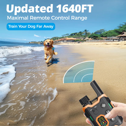 WXRPET 1640Ft Electric Dog Training Collar Remote Control Waterproof Pet BehaviorFor 5-120lbs Puppy With Shock Vibration