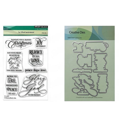 Christmas Snowy Globe Candle Mitten Candycane Metal Cutting Dies Clear Stamps For DIY Decorating Scrapbook Craft August 2026 New
