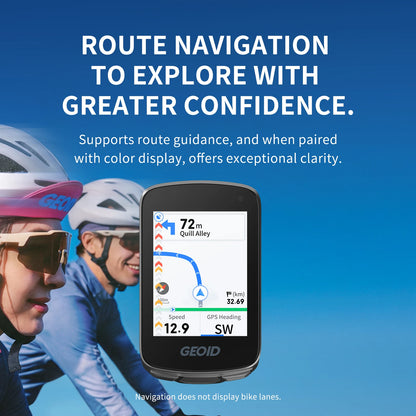 GEOID CC700 Bike Computer Wireless Color Screen ANT+ WIFI Bicycle Speedometer IPX7 Waterproof Route Navigation Cycling Odometer