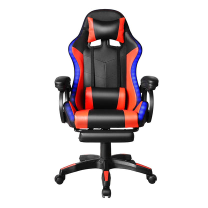Computer PC Game Chair Gaming Pu Leather Silla Gamer Massage Racing Gaming Chair with Lights and Speakers