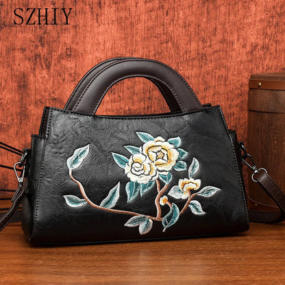 Luxury Designer Handbag Women Embroidered Shoulder Bag High-quality PU Diagonal Cross Bag Holiday Gift Office Handbag Handtasche