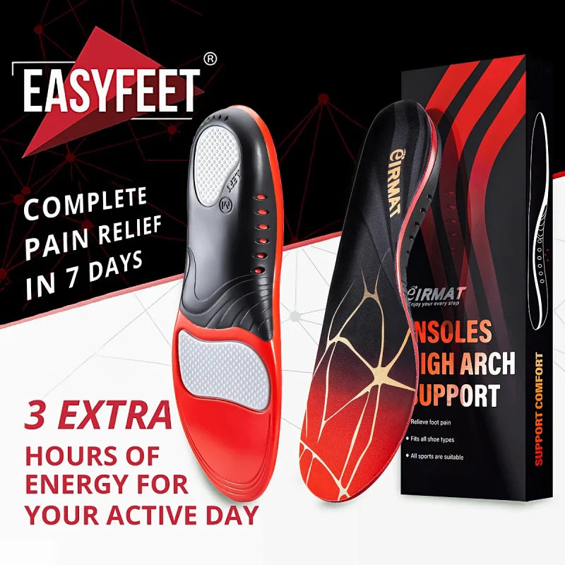 TPU Gel Shock Absorption Premium Orthopedic Sport Insoles for Feet Breathable Sole Pad Sport Arch Support Feet Pain Care Insole