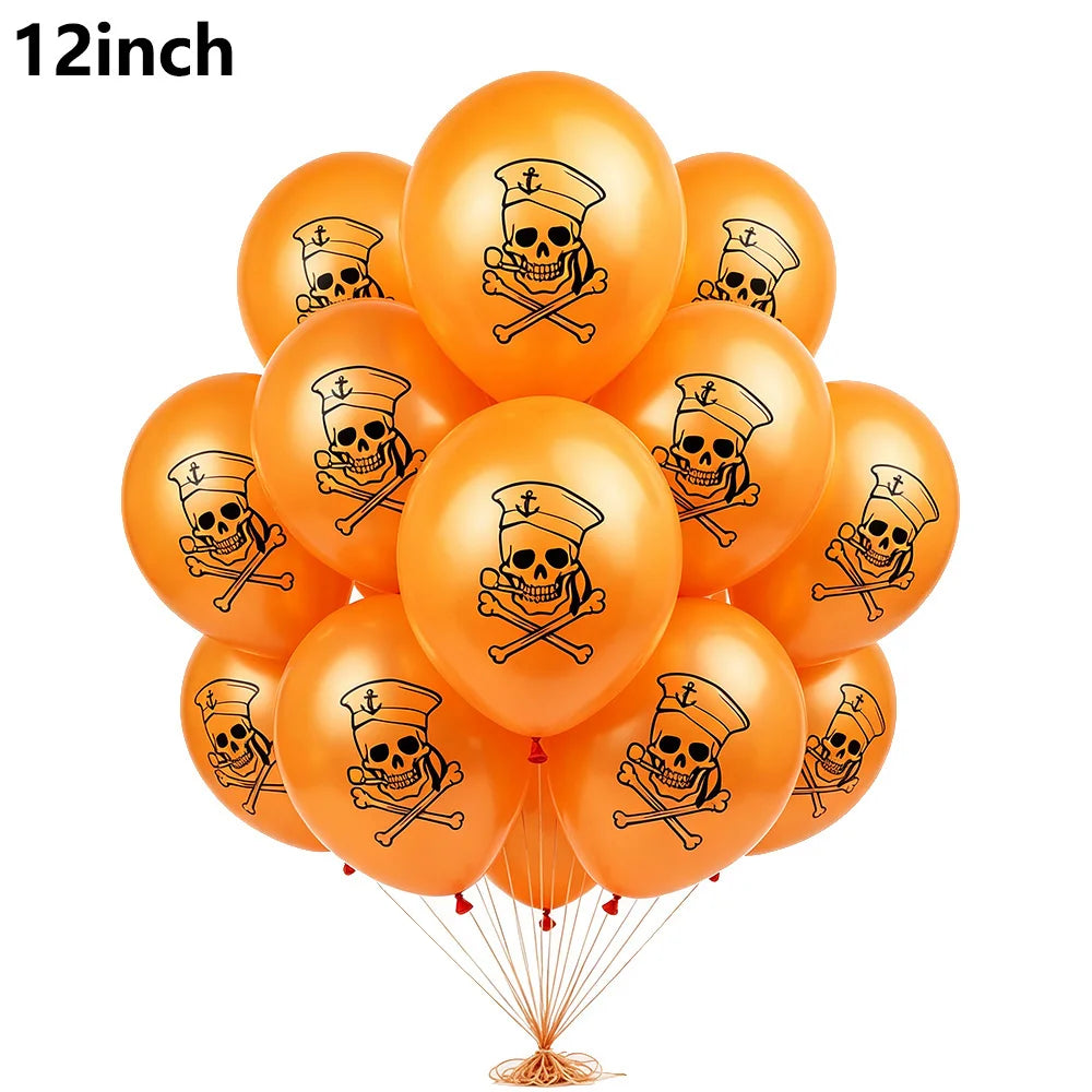 Halloween Black Orange White Latex Balloon Confetti Balloons Bouquet for Birthday Trick or Treat Halloween 2026 Home Decorations