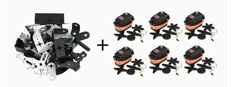 Upgraded 6dof Robotic Arm Multi DOF Robot Manipulator Gripper with 6pcs Mg996r Servos Steering Gear Grabbing Maker Education