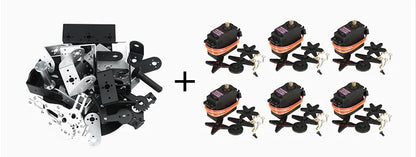 Upgraded 6dof Robotic Arm Multi DOF Robot Manipulator Gripper with 6pcs Mg996r Servos Steering Gear Grabbing Maker Education