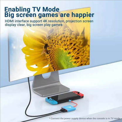Switch1 Dock 4K HDMI USB 3.0 Hub Adapter USB C Splitter TV Portable Docking Station for Nintendo Laptops PC iPad MacBook Air Pro