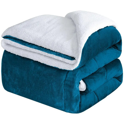 Fluffy Sherpa Fleece Blanket Throw Single Double King Cozy Warm Sofa Bed Throws
