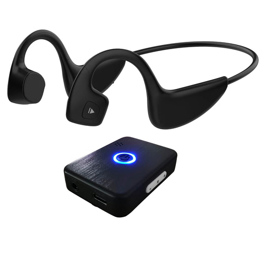 Bone Conduction Hearing Aid Headphones Wireless TV Listening Headsets with Hearing Amplifier to Watch TV and Conversation