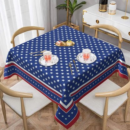 Star Pattern Square Tablecloth Washable Celestial Decorative Table Cloth Cover for Dining Party Picnic