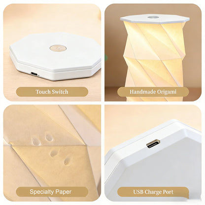 Creative Mini Rotating Light LED Touch Night Light Portable Folding Cultural And Creative Atmosphere Light Holiday Small Gift