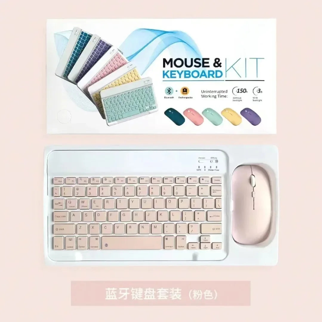 NEW Wireless Keyboard Mobile Phone Tablet Computer Bluetooth Keyboard Mouse 1Set