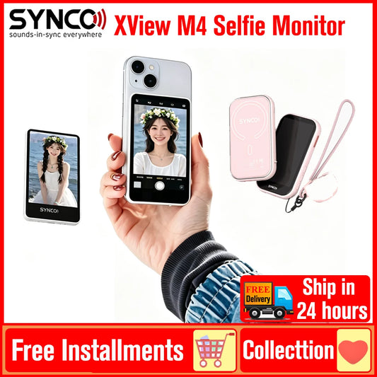 SYNCO XView M4 / M4 AI / M4 Touch Screen Selfie Monitor Screen Vlogging Monitor for iPhone Android Live Streaming TikTok Vlog