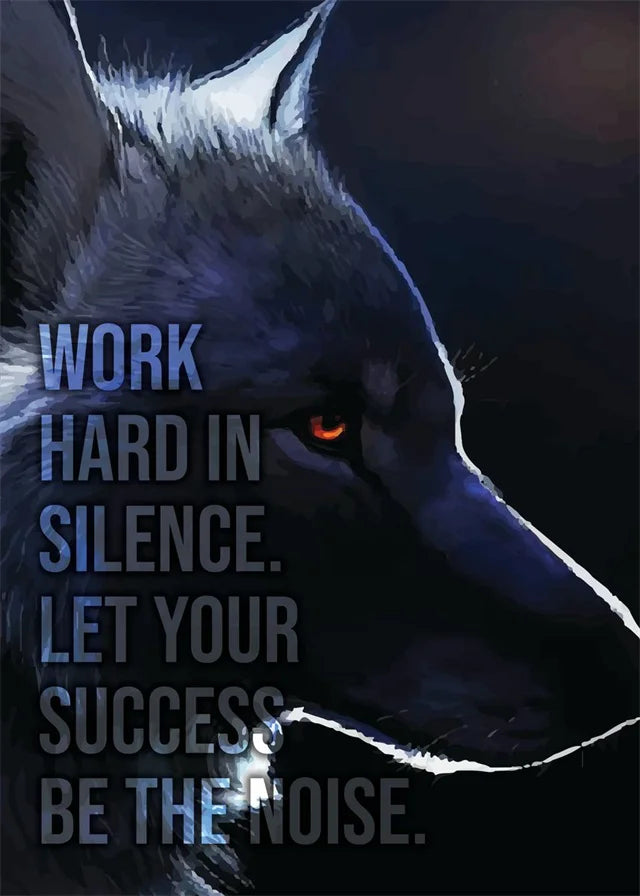 Animals Motivational Posters Eagle Wolf Lion Tiger Motivation Art Canvas Paitning Success Mindset Inspirational Wall Art Decor