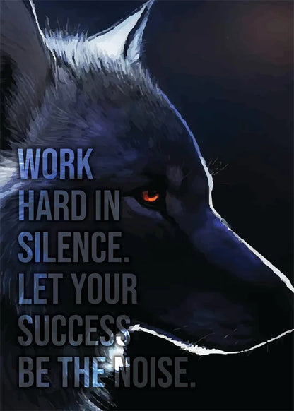 Animals Motivational Posters Eagle Wolf Lion Tiger Motivation Art Canvas Paitning Success Mindset Inspirational Wall Art Decor
