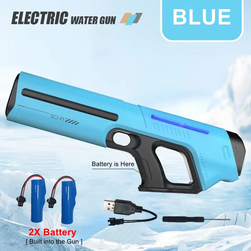 Electric Water Guns for Adults Powerful Squirt Automatic Suction Water Storage Gun Blasters Summer Pool Outdoor Game Toy Gift