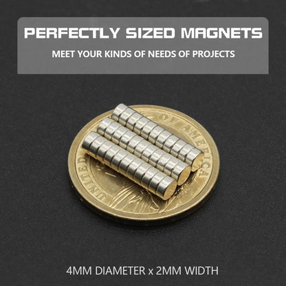 Super Powerful round Neodymium Magnet NdFeB N35 Strong Permanent Magnetic Imans for Refrigerator Various Sizes 2x2/4x2/5x1/6x2/8