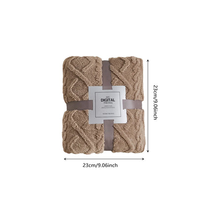 45x65 cm Solid Blanket Fall Winter Coral Velvet Flannel Blanket Soft Thickened Cover Blanket Home Outdoor Travel Blanket