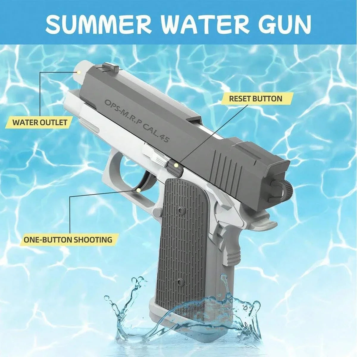 Toy Water Guns Pistol Toy Squirt Guns Summer Pool Beach Shooting Games Manual Continuous Outdoor Water Blaster Kids Adult Pistol