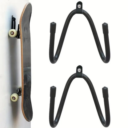 1PCS Four wheel skateboard hook instrument guitar guzheng storage rack wall mounted bow and arrow rack