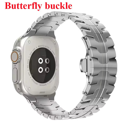 Stainless Steel Strap For Apple Watch Series 12 11 10 9 8 SE 3 46mm 45mm 42mm 44mm Metal Bracelet Band iWatch Ultra 4/3/2/1 49mm