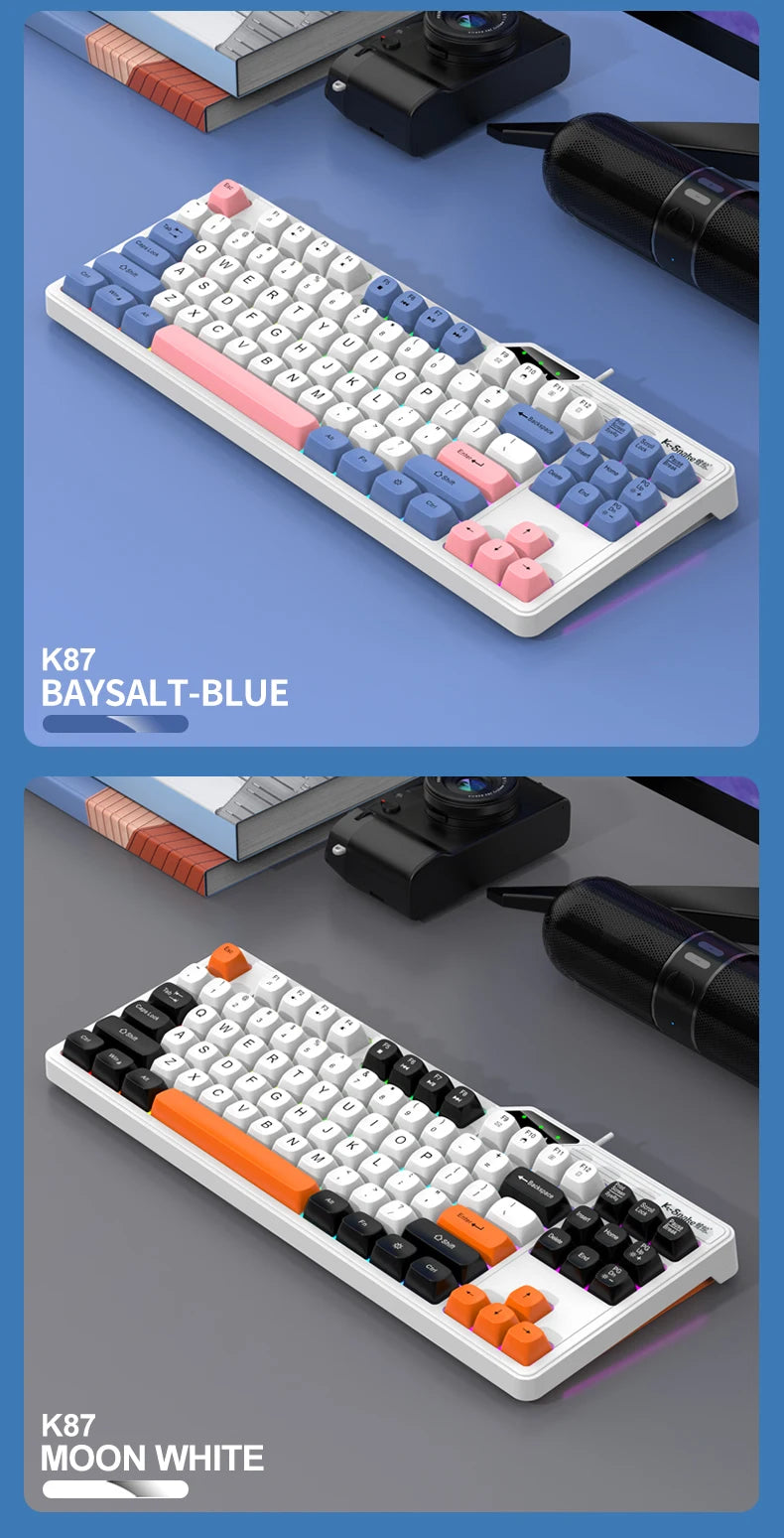 Wired Keyboard and Mouse Set，19-Key Rollover，Office/Gaming Compatible with Desktops and Laptops