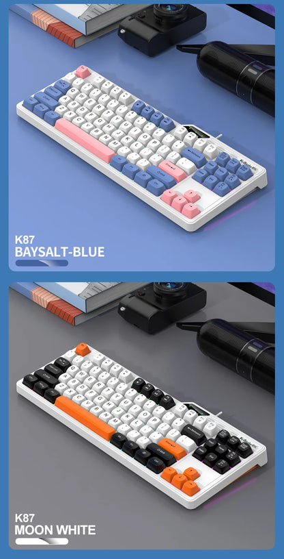 Wired Keyboard and Mouse Set，19-Key Rollover，Office/Gaming Compatible with Desktops and Laptops