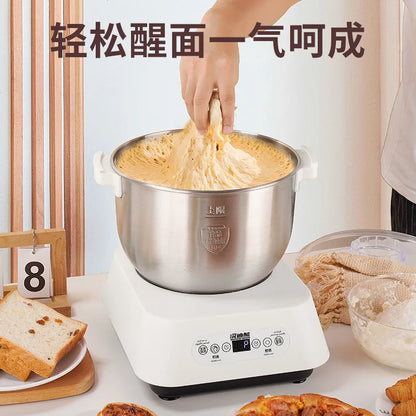 Automatic Dough Kneading Machine Constant Temperature Fermentation Proofing Multifunctional Commercial Stand Mixer 7L White