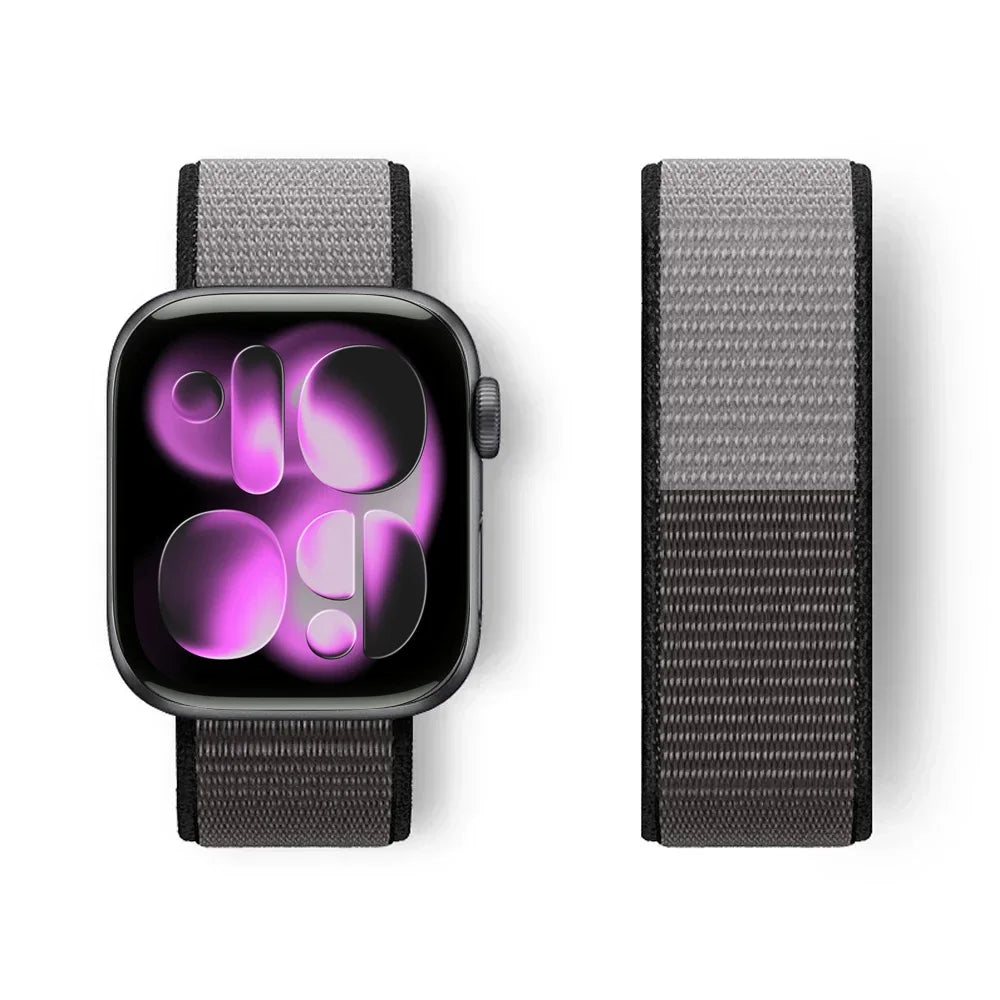 Nylon Loop for Apple Watch Band S11 46mm 40mm 44mm 45mm 42mm 41mm 49mm Smart Belt Bracelet for IWatch 11/10/9/8/7/6/SE/5/4 Strap