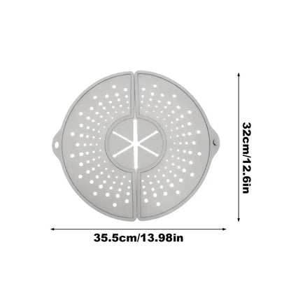 Silicone Splash Guard for Frying Pan Foldable Bacon Cooking Oil Splash Cover Splatter Guards for Home Kitchen Cooking