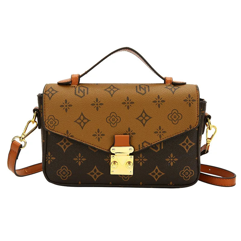 2026 New Women's Bag, Fashion Printed Shoulder Bag, Handheld Square Bag, Versatile High-end Texture Crossbody Bag