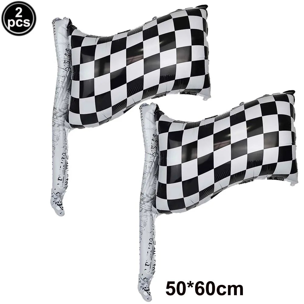 40'' Number Race Car Balloon Racetrack Balloon Truck Bike Wheels Tire Racing Car Theme Party Supplies Boys' Birthday Party Favor