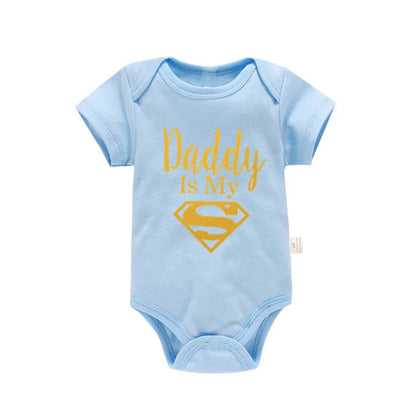 Baby Romper Newborn Baby Boys Girls Clothes Gold Daddy Is My Hero