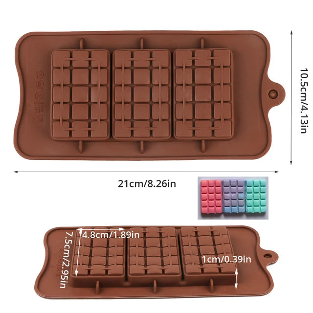 Chocolate Bar Mold Candy Jelly Pudding Silicone Mold Baking Tool