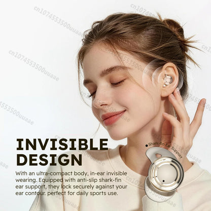 Monster A08 ANC Bluetooth 6.0 Earbuds Mini Invisible In-Ear Sports Ear Buds Active Noise Cancellation TWS Wireless Earphone