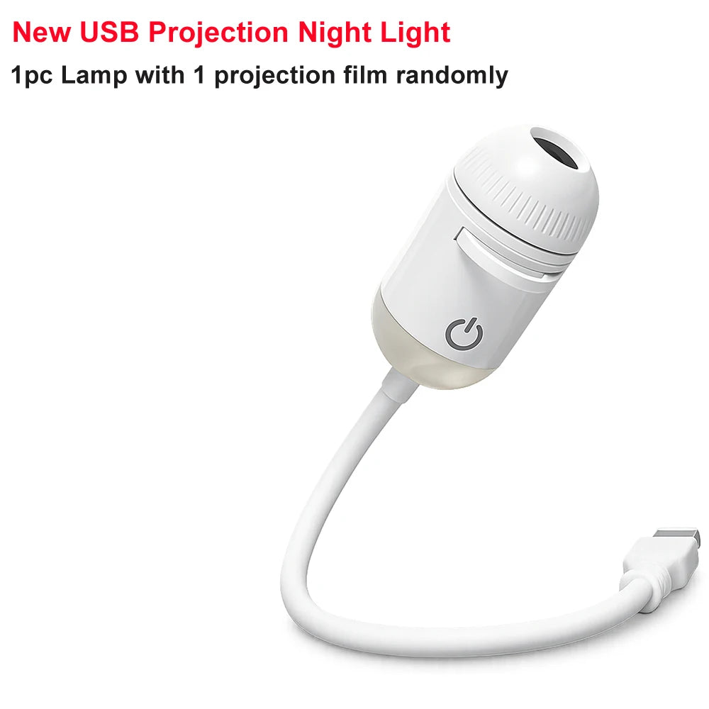 Romantic LED Starry Sky Night Light USB Powered Saturn Galaxy Projector Lamp for Car Roof Party Room Ceiling Decor Plug and Play