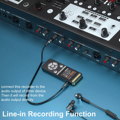 Professional AI Voice Recorder 9126KBPS Hi-Res Audio for Interview Meeting Lecture Evidence Collection Noise Reduction Recorder