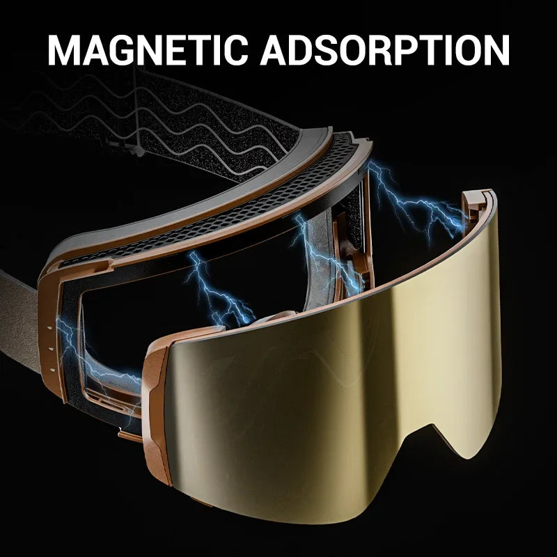 Kapvoe Snow Goggles Ski Snowboarding Skiing Sunglasses for Women Men Anti-Fog Lens UV400 Photochromic Glasses Motorcycle Glasses