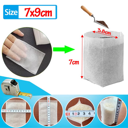 100-500Pcs Biodegradable Nursery Bag Plant Grow Bags Non-woven Fabric Seeds To Sow Flower Pots For Home Garden Accessories Tools