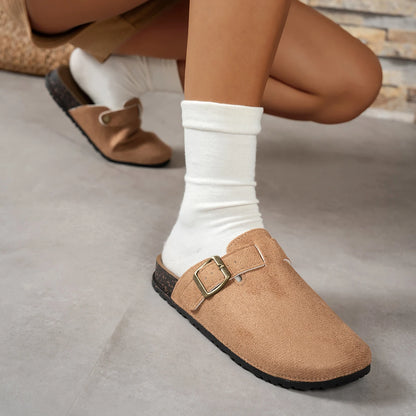 Spring and Autumn Elegant Baotou Sexy Flat Casual Shoes Fashionable Best Selling New Comfortable Plus Size Women's Shoes