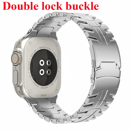 Stainless Steel Strap For Apple Watch Series 12 11 10 9 8 SE 3 46mm 45mm 42mm 44mm Metal Bracelet Band iWatch Ultra 4/3/2/1 49mm