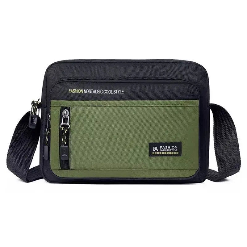 New Ox Cloth Men's Crossbody Bag Multi-Layer Busin Money Bag Mobile Phone Bag Soft Handle Casual Leisure Oulder Bag
